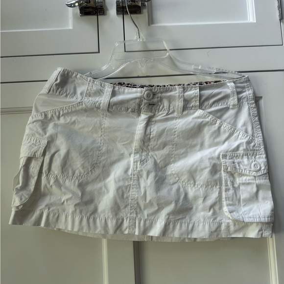 White Cargo Mini Skirt - Picture 1 of 5